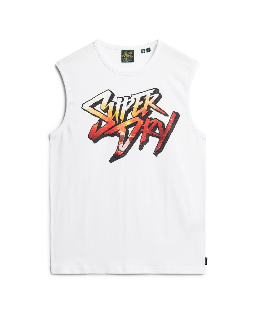 tanktop met fotografisch logo in optic
