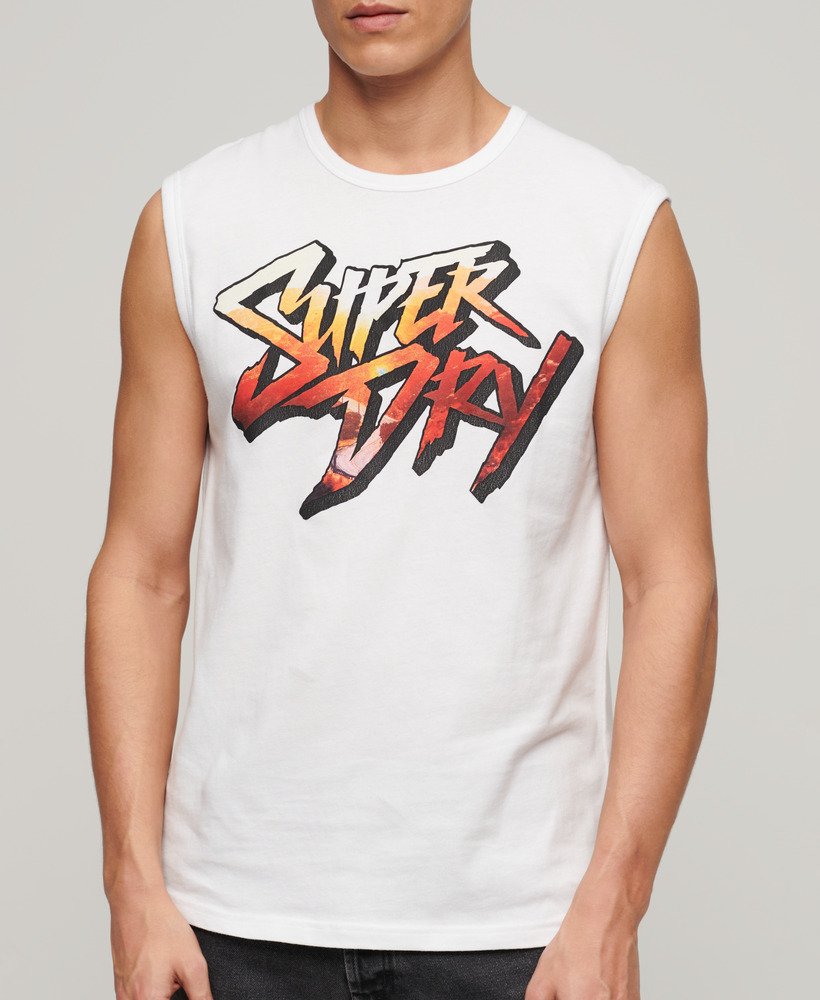 tanktop met fotografisch logo in optic