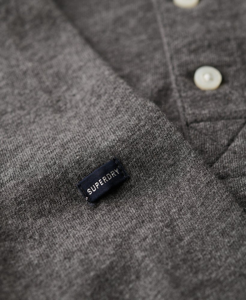 trui met lange mouwen in de stijl van een opa in de kleur cosmo grey marl.