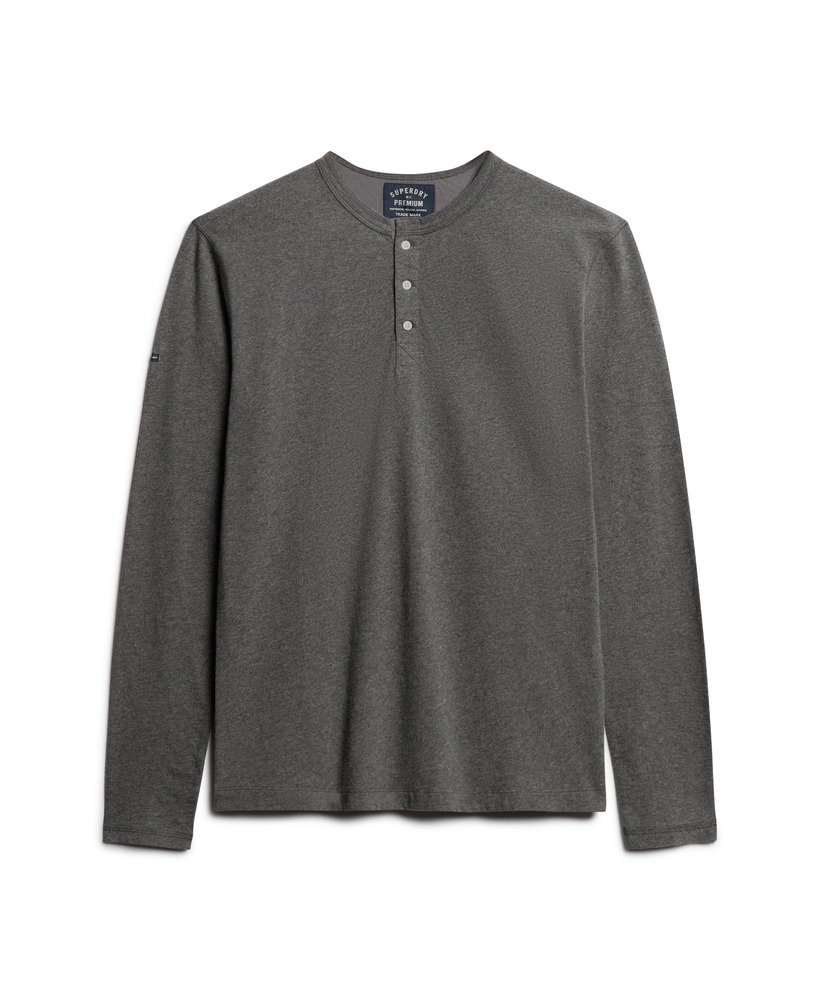 trui met lange mouwen in de stijl van een opa in de kleur cosmo grey marl.