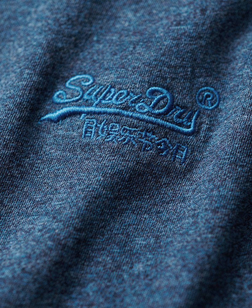tanktop met essential logo van biologisch katoen in felblauw.