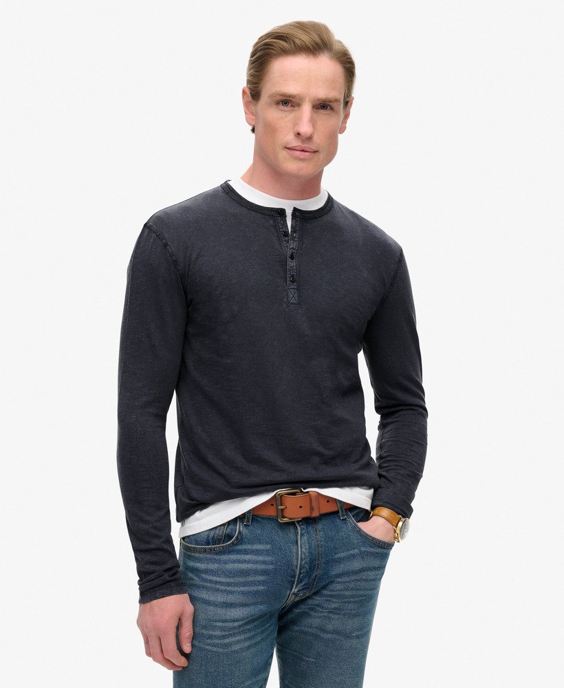 opa-top met lange mouwen van jersey in de kleur frans marineblauw.