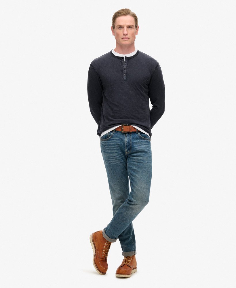 opa-top met lange mouwen van jersey in de kleur frans marineblauw.
