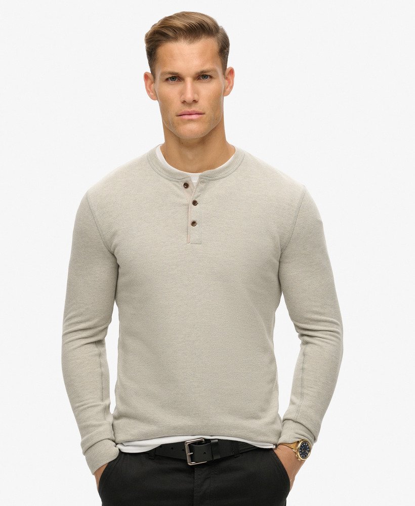 the merchant store - grandad top in heritage grey grindle
