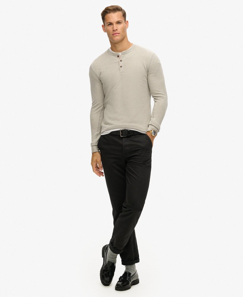 the merchant store - grandad top in heritage grey grindle