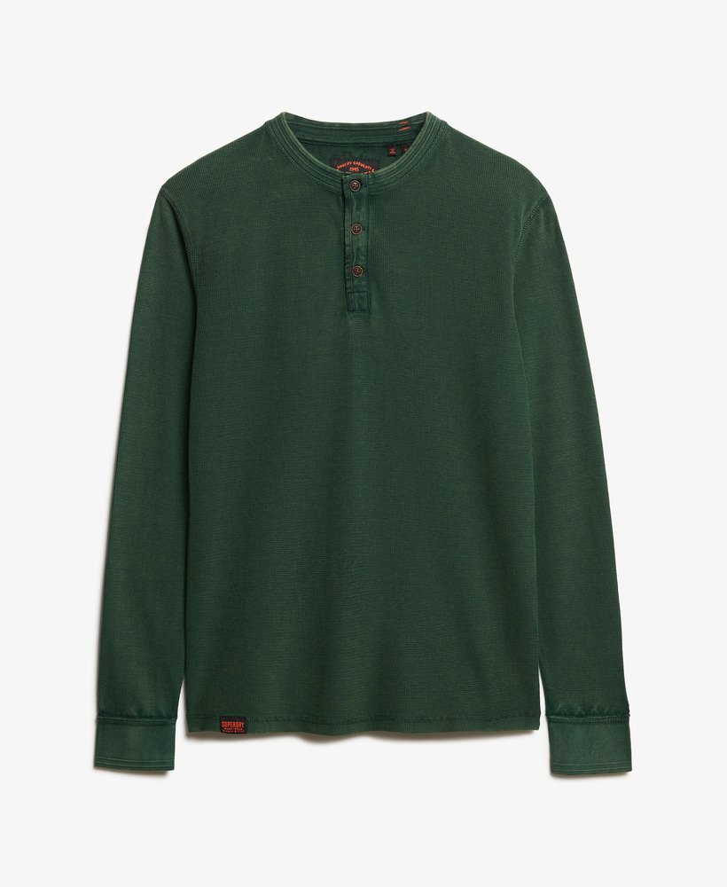vintage top met textuur in emaillegroen