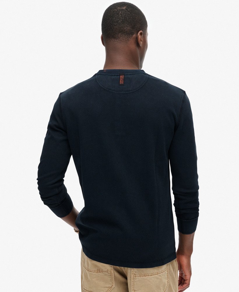 vintage top met textuur in de kleur eclipse navy.