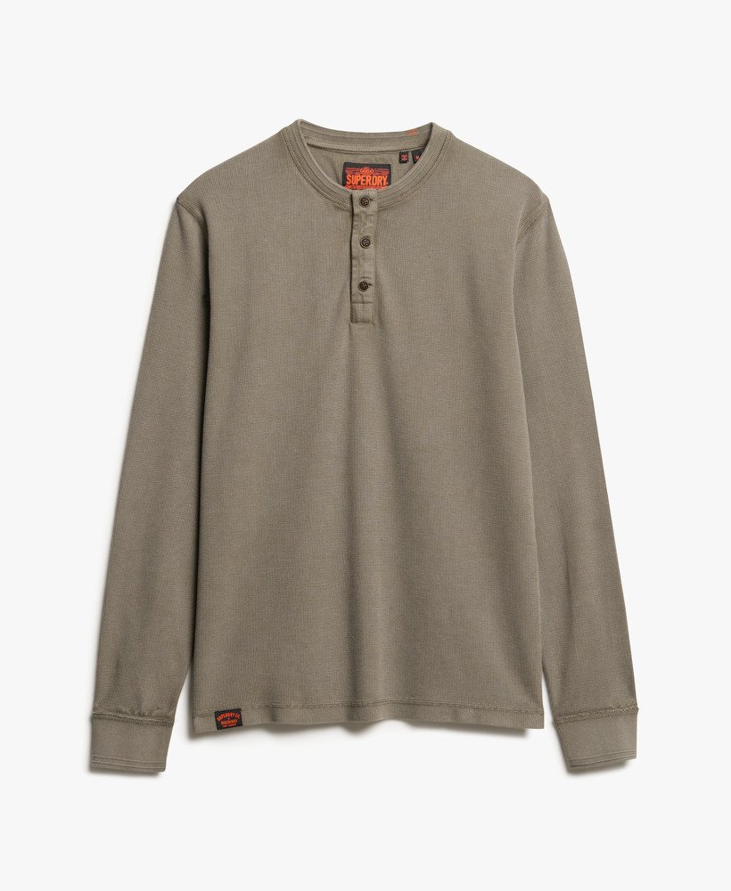 vintage top met textuur in de kleur grandad in morel brown.