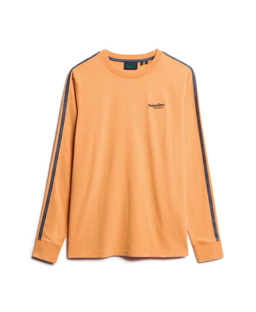 essential logo retro top met lange mouwen in donker gekruid oranje