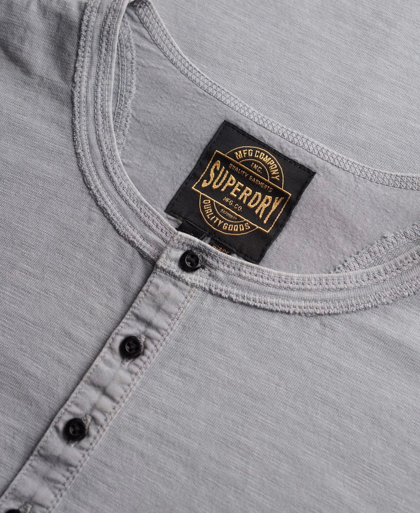 Henley-top met korte mouwen van slub-jersey