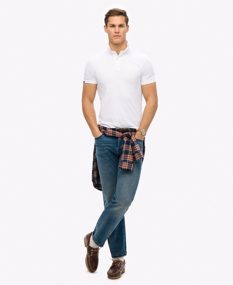 Essentiële jersey polo top