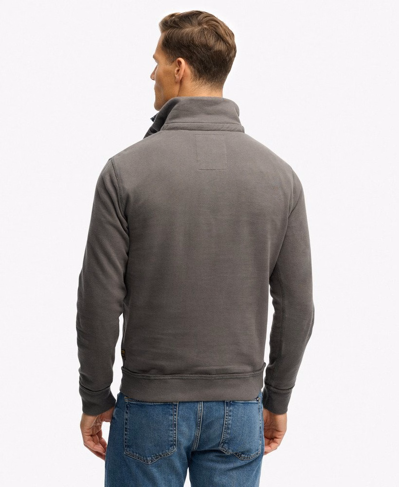 Vintage sportieve Henley-sweatshirt