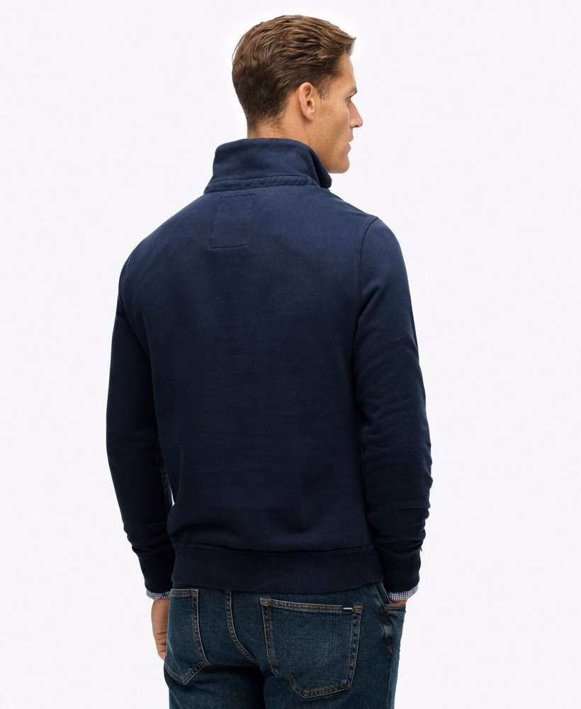 Vintage sportieve Henley-sweatshirt