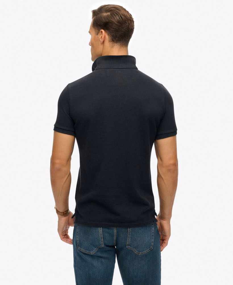 Vintage sportief poloshirt met borduurwerk