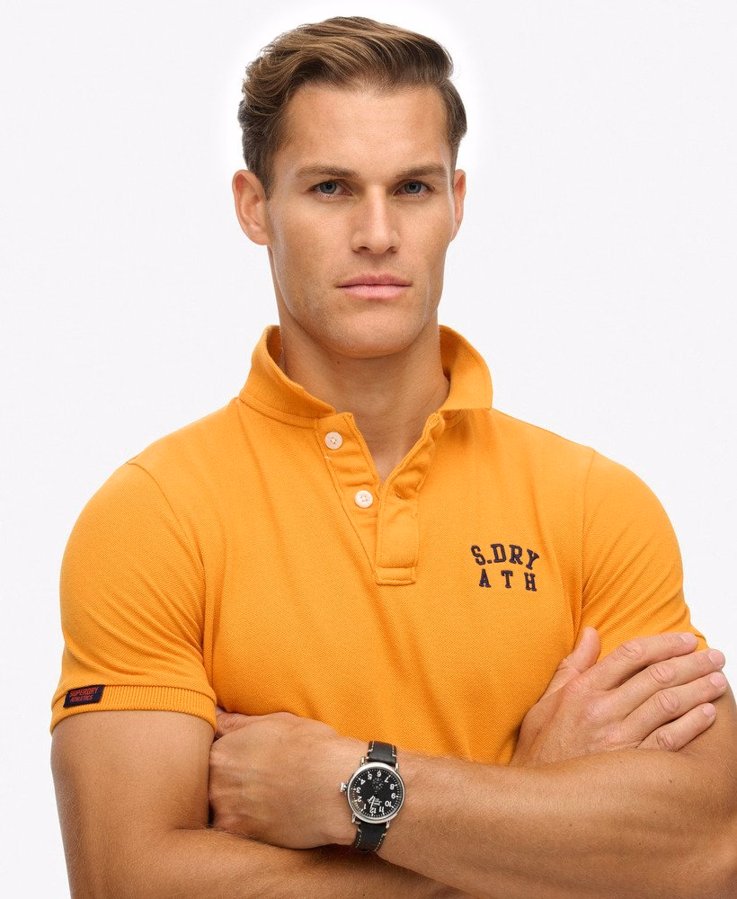Vintage sportief poloshirt met borduurwerk