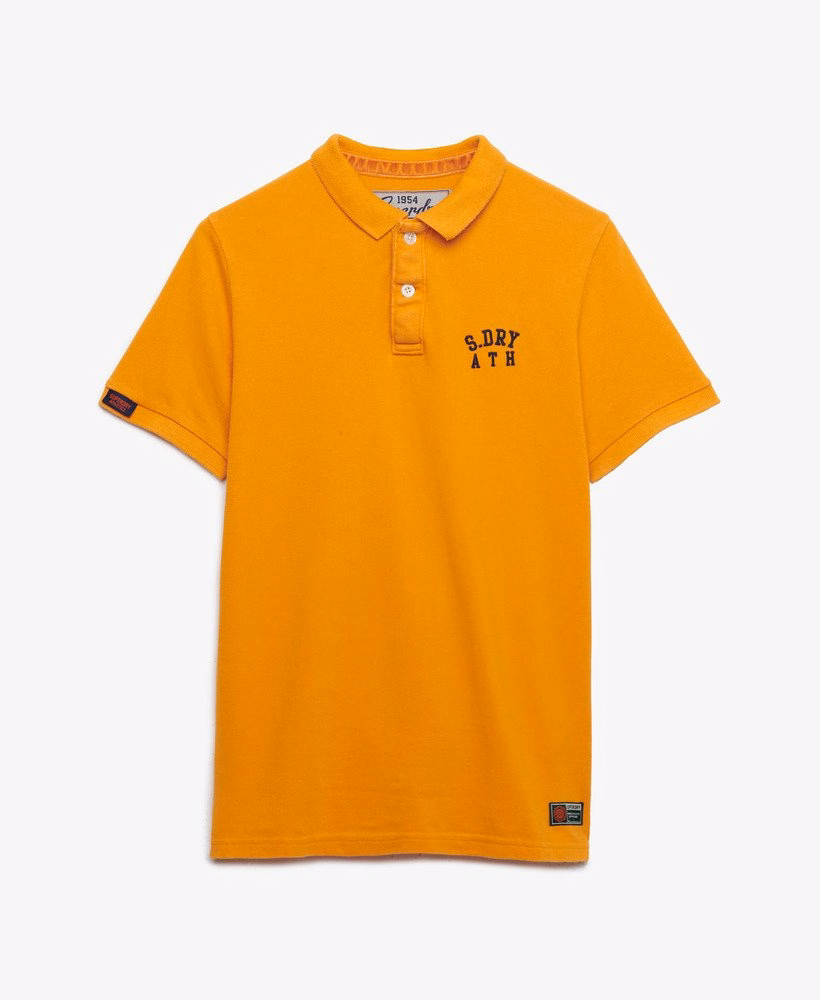 Vintage sportief poloshirt met borduurwerk