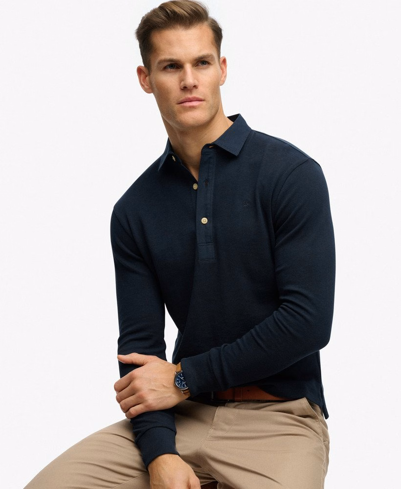 Klassieke preppy top met lange mouwen