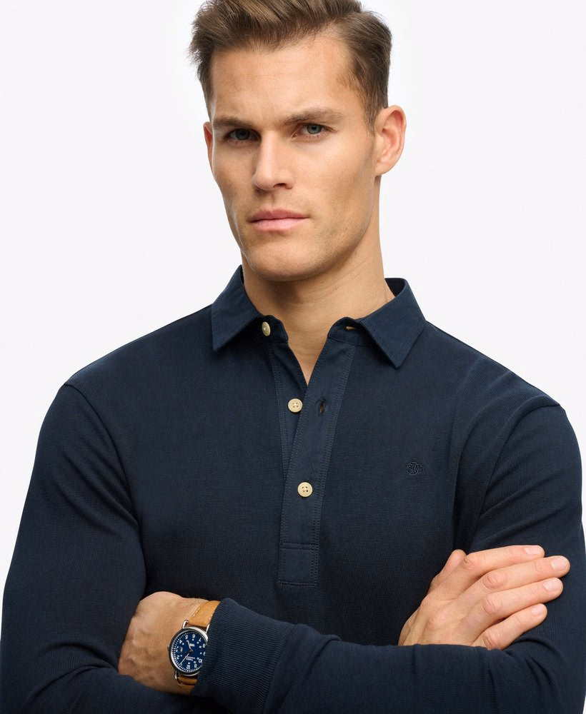 Klassieke preppy top met lange mouwen