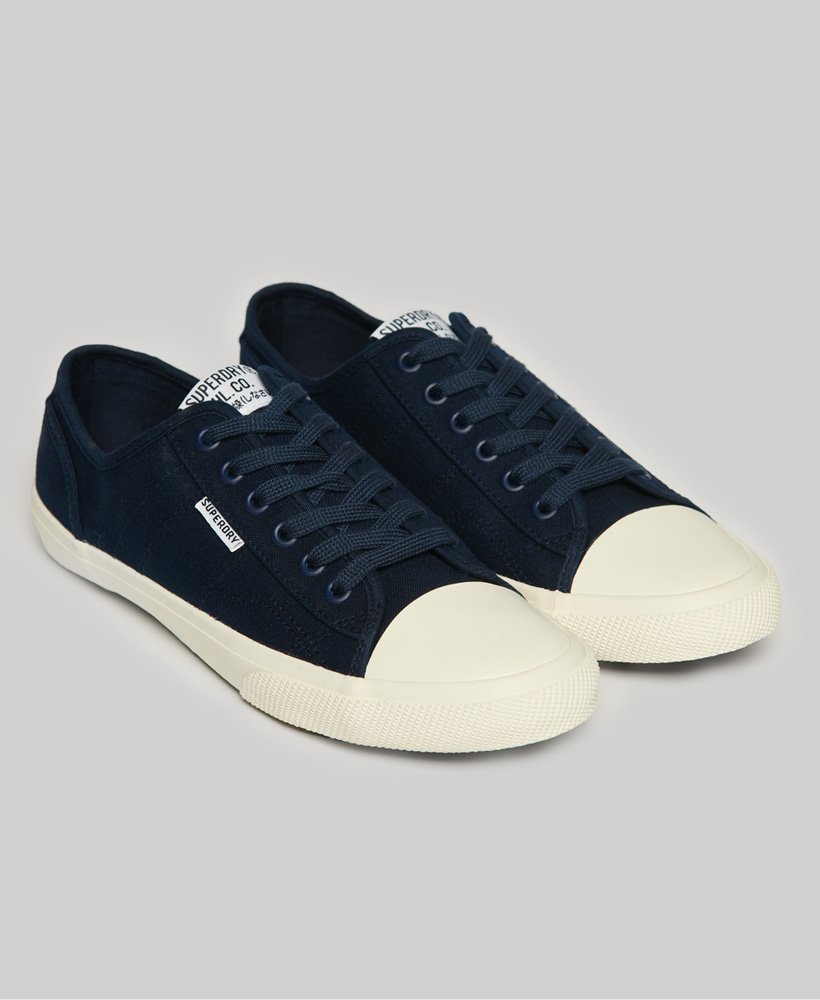 vegan low pro classic sneakers in marineblauw