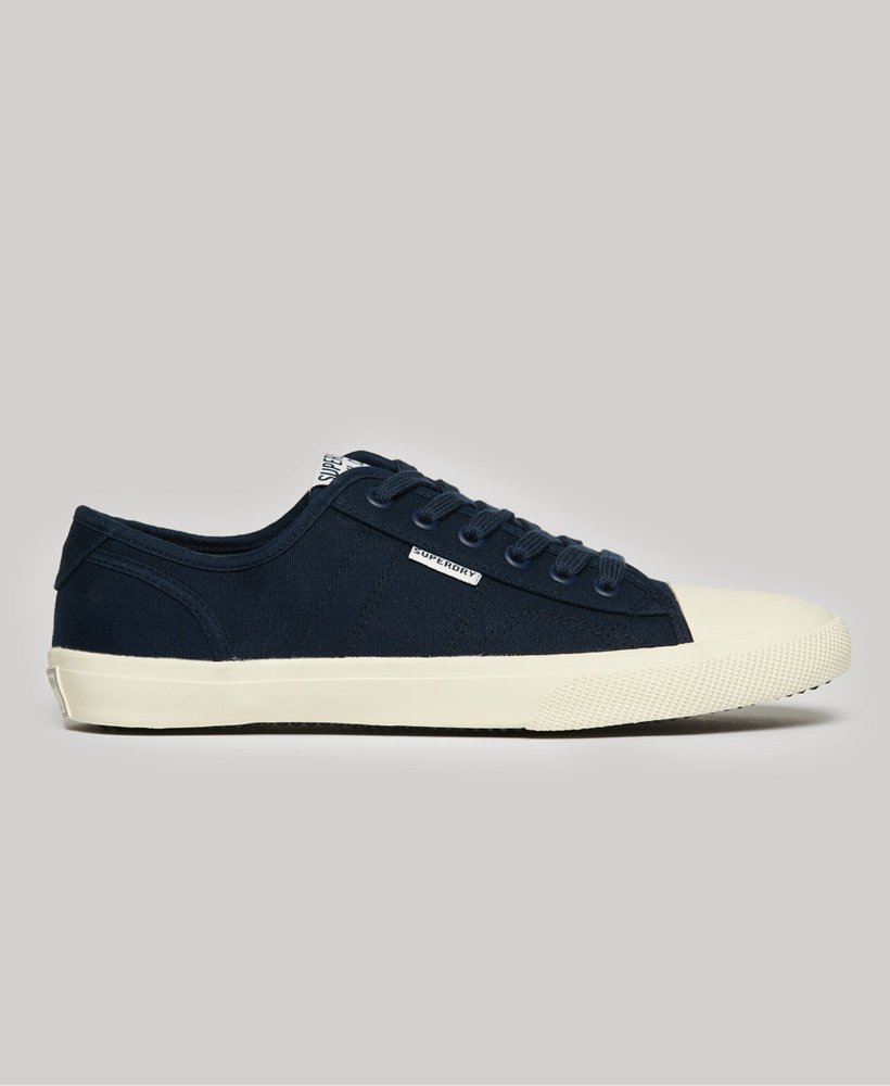 vegan low pro classic sneakers in marineblauw