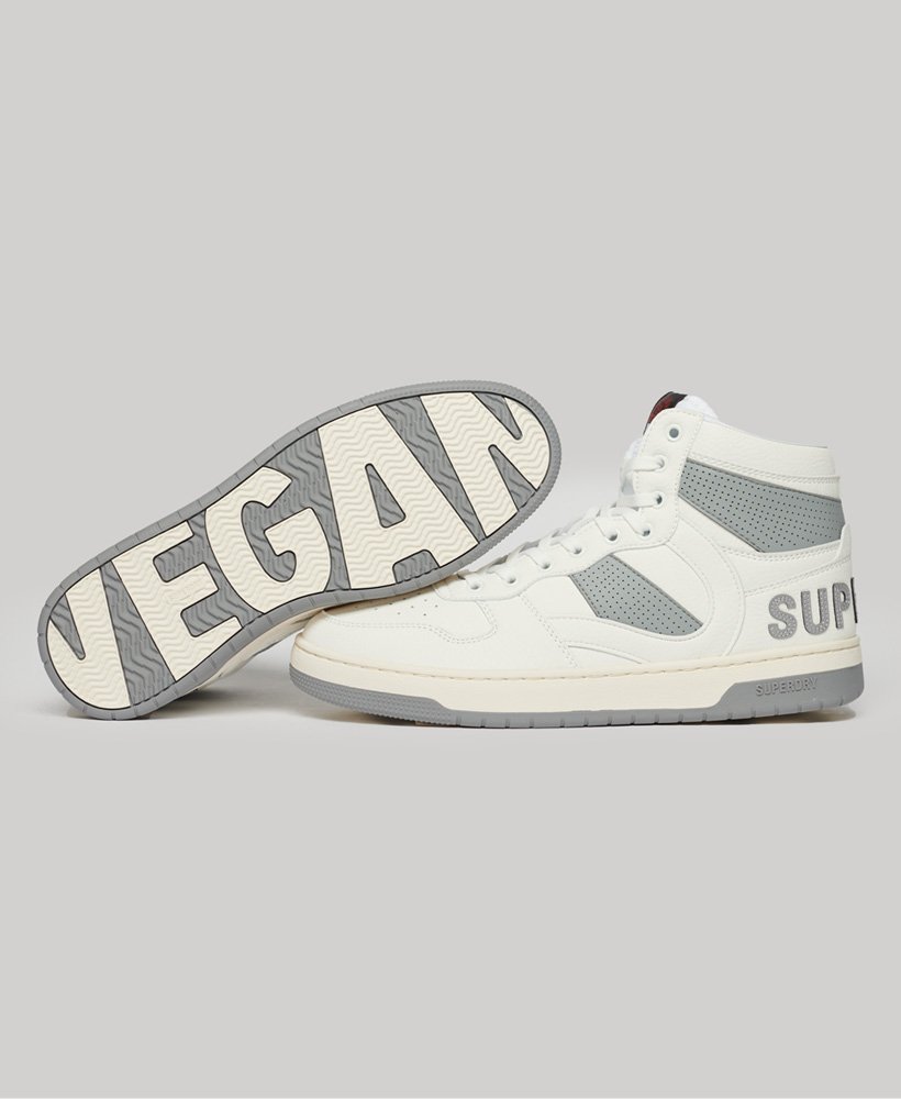 vegan jump high top sneakers in optic