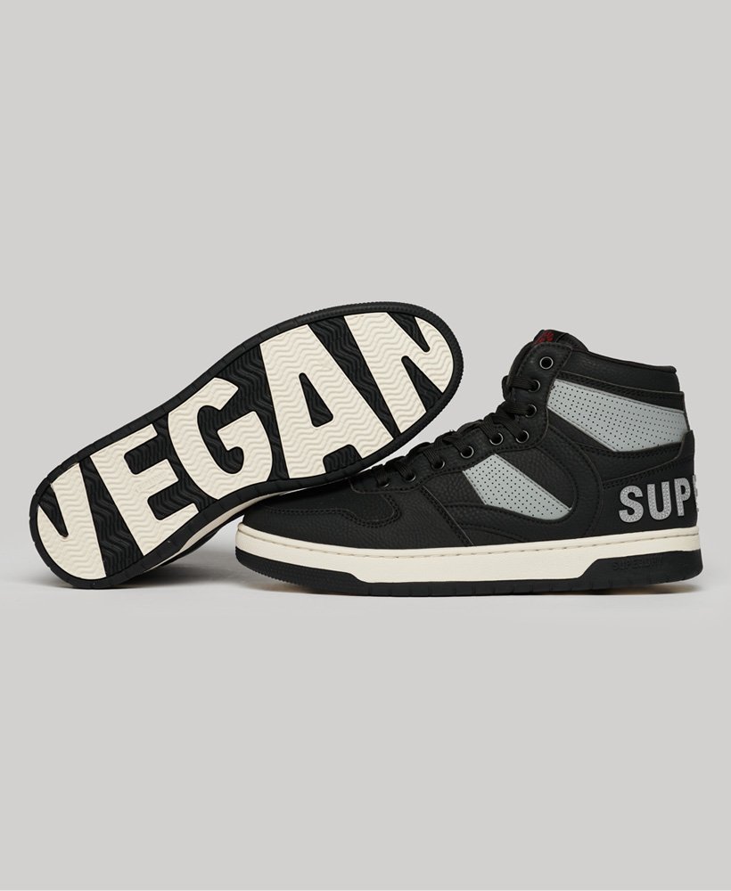 vegan jump hoge sneakers in zwart