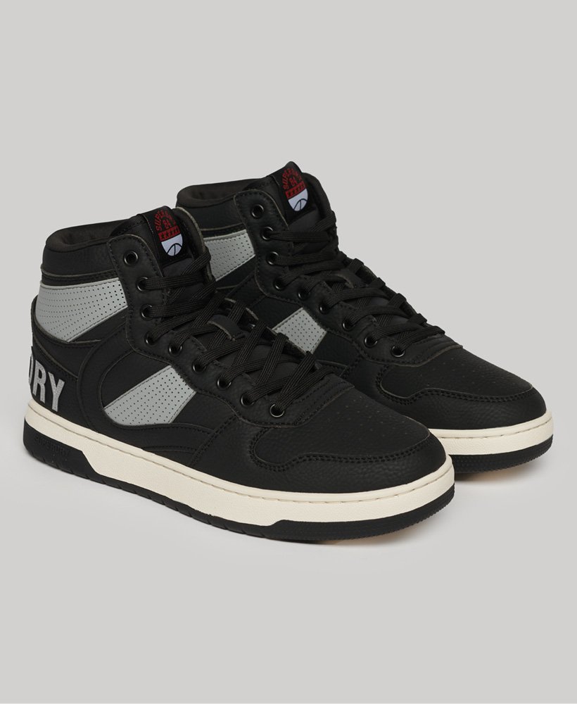 vegan jump hoge sneakers in zwart