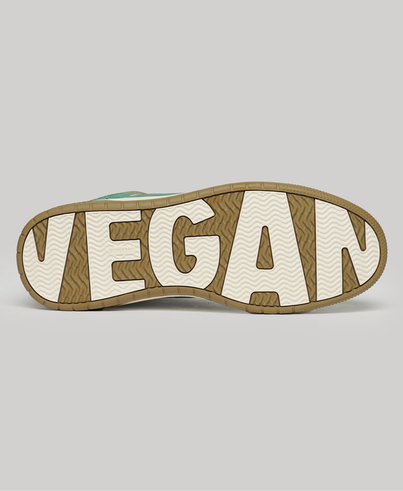 vegan jump high top sneakers in beryl green