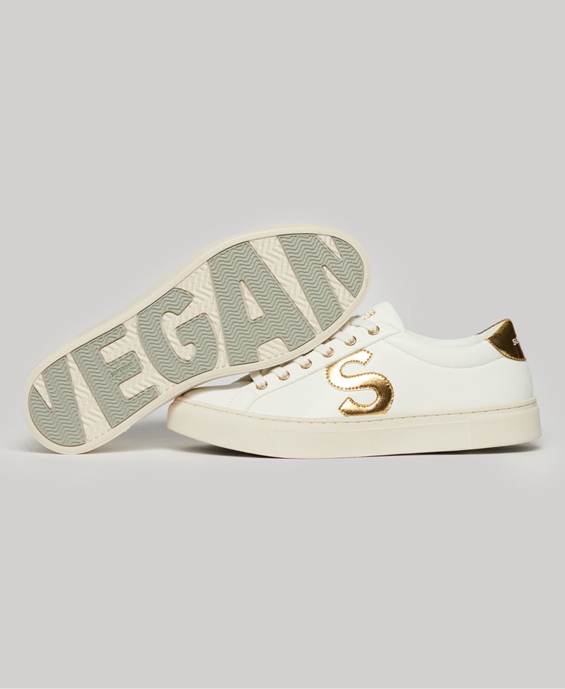 vegan tennisschoenen in opticgold