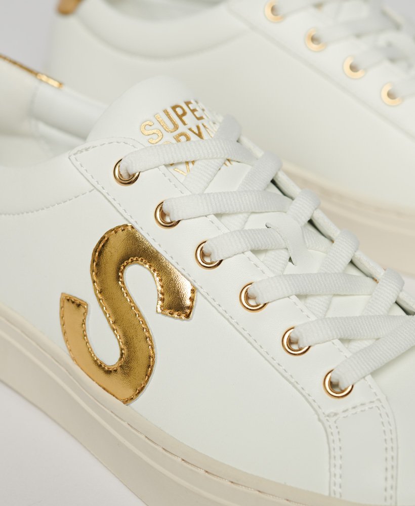 vegan tennisschoenen in opticgold