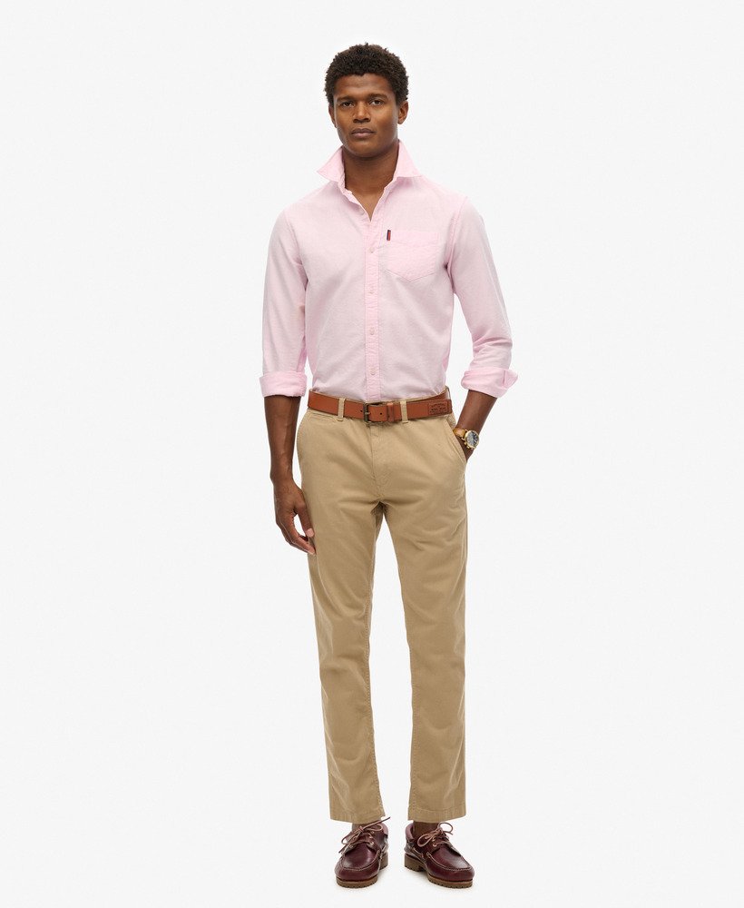 slim fit chinos in stonewash