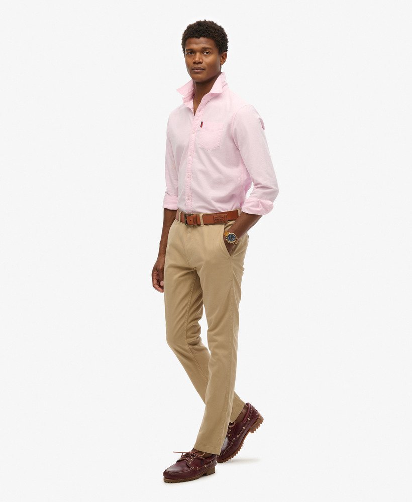 slim fit chinos in stonewash