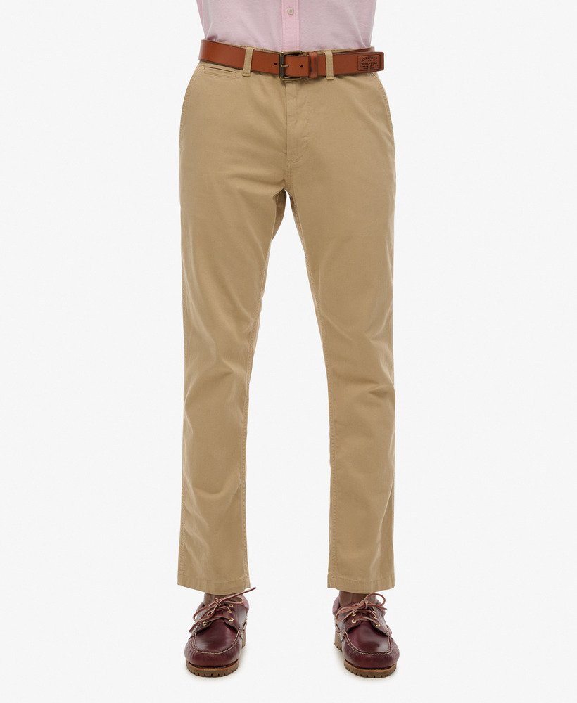 slim fit chinos in stonewash