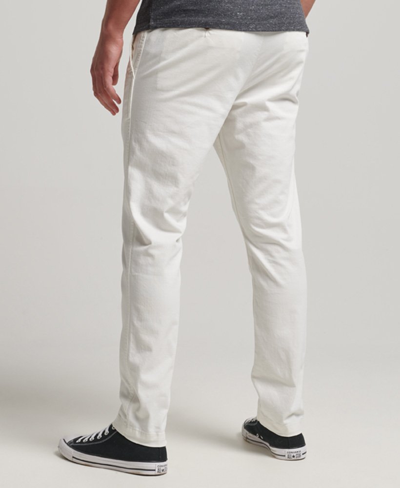 slim fit chinos in ecru