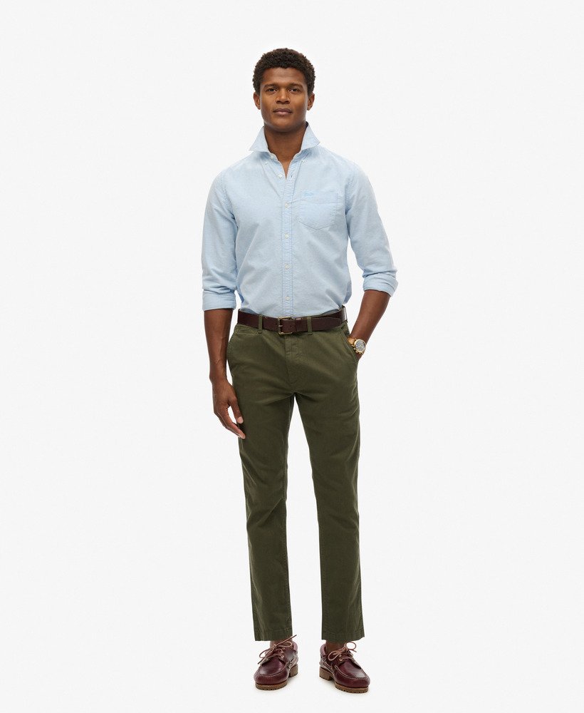 slim fit chinos in olijfgroen surplus goods