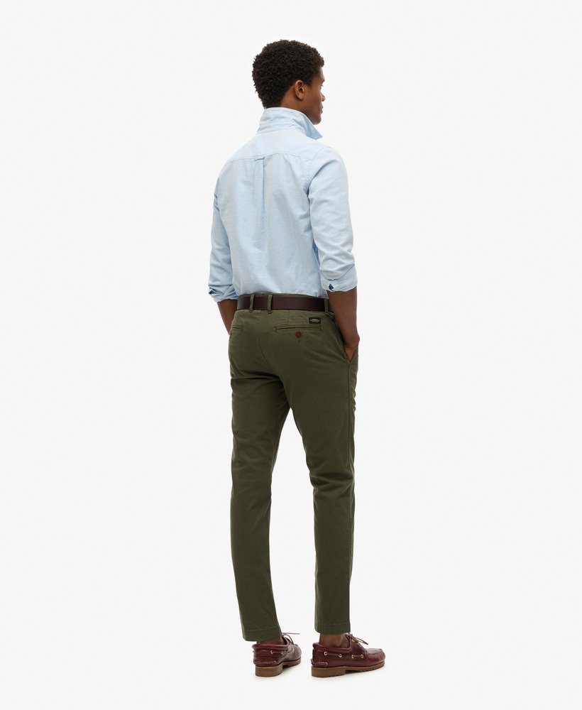 slim fit chinos in olijfgroen surplus goods