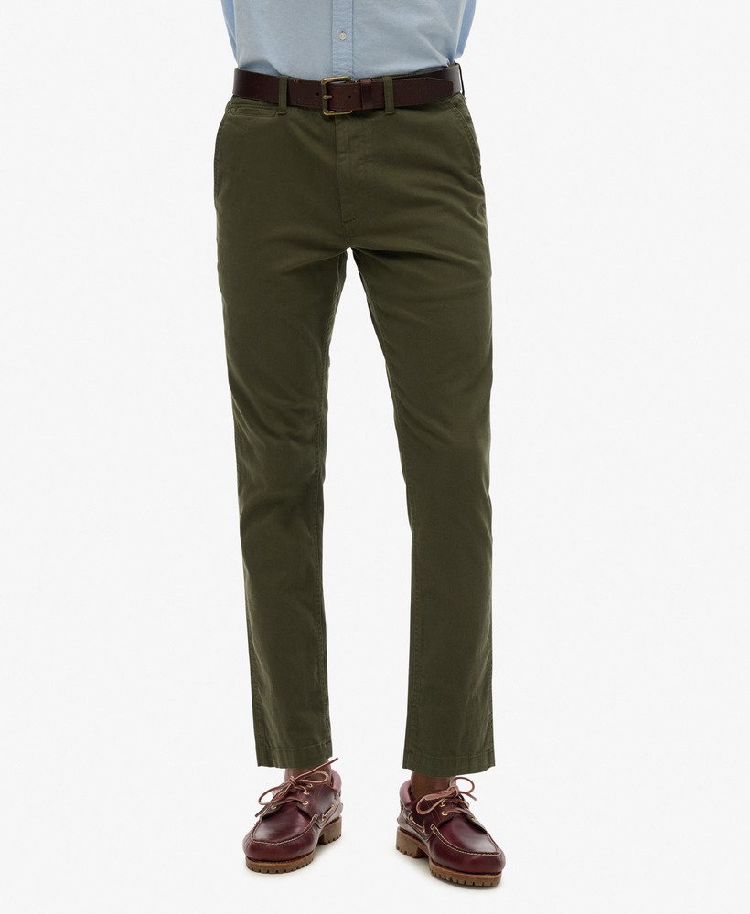 slim fit chinos in olijfgroen surplus goods