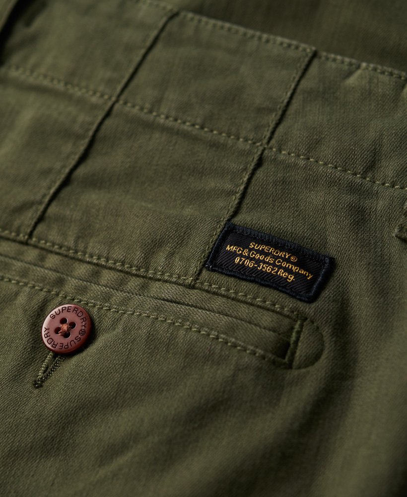 slim fit chinos in olijfgroen surplus goods