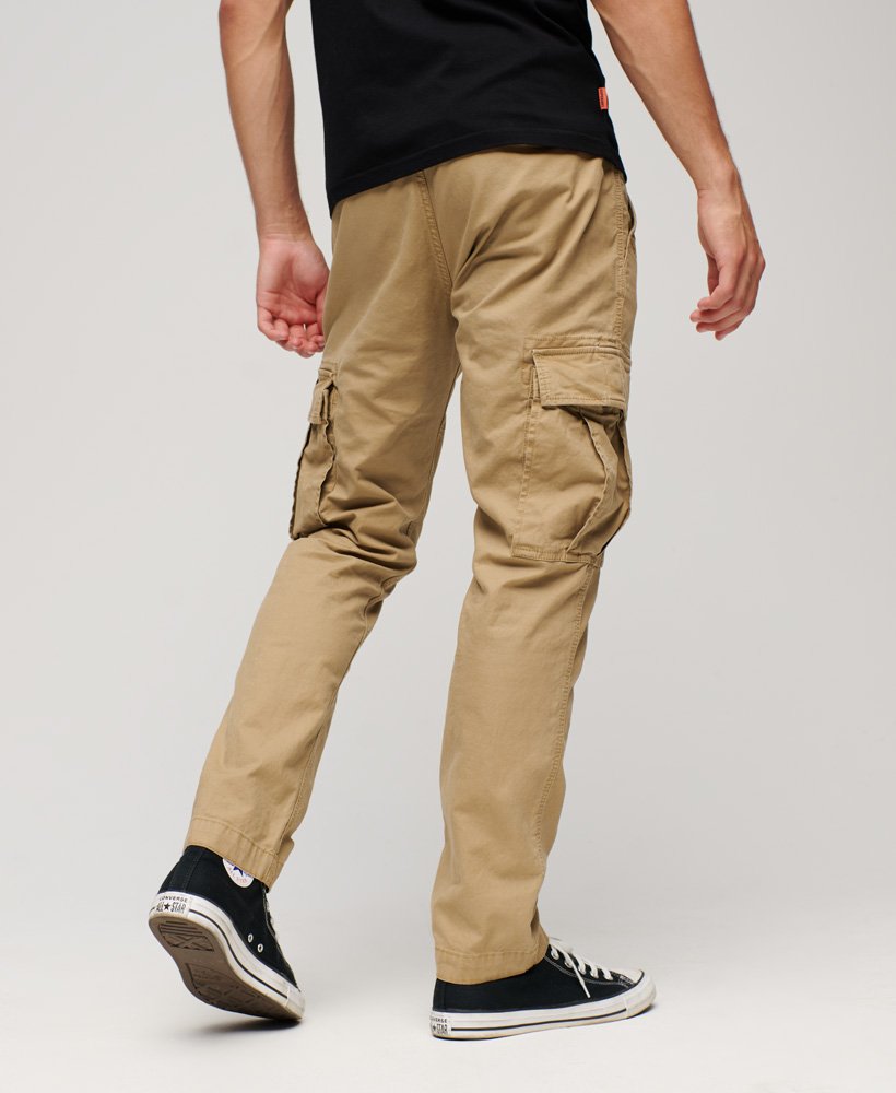 core cargo pants in tan khaki