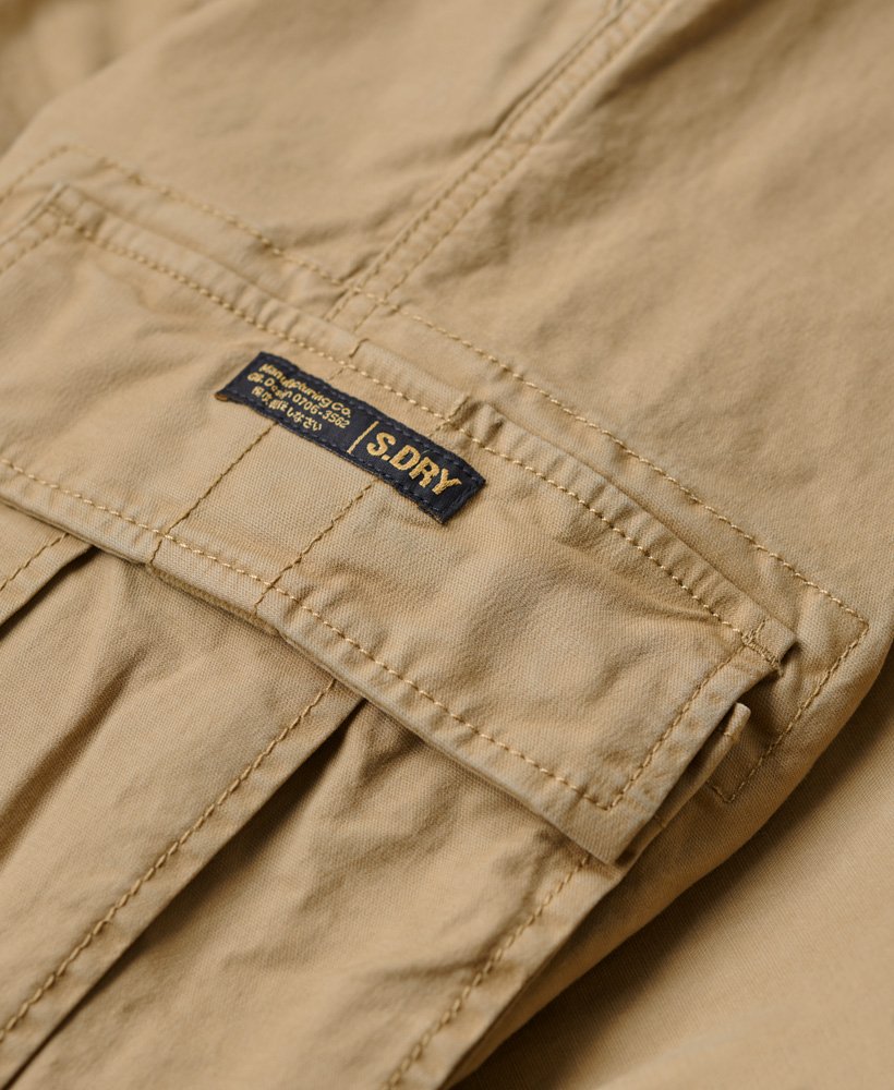 core cargo pants in tan khaki
