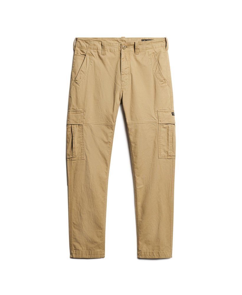 core cargo pants in tan khaki