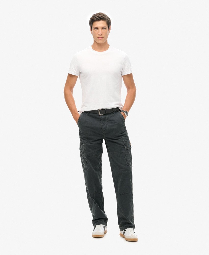 biologische katoenen baggy cargobroek in eclipse navy