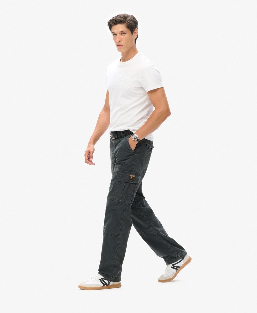 biologische katoenen baggy cargobroek in eclipse navy