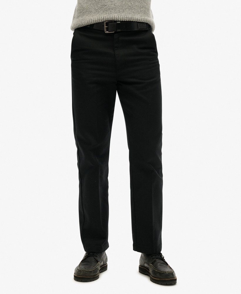 rechte chino broek in zwart