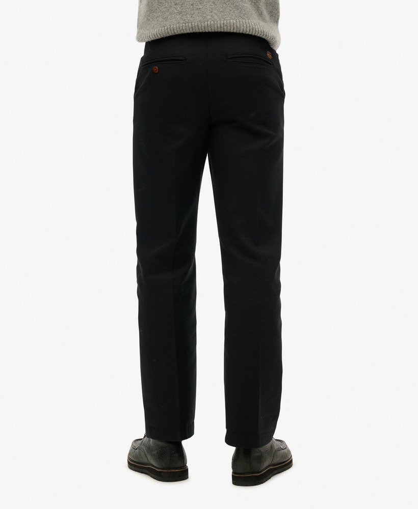 rechte chino broek in zwart