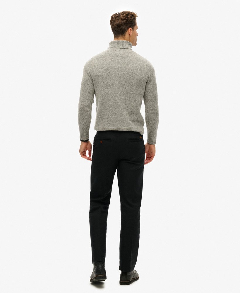rechte chino broek in zwart