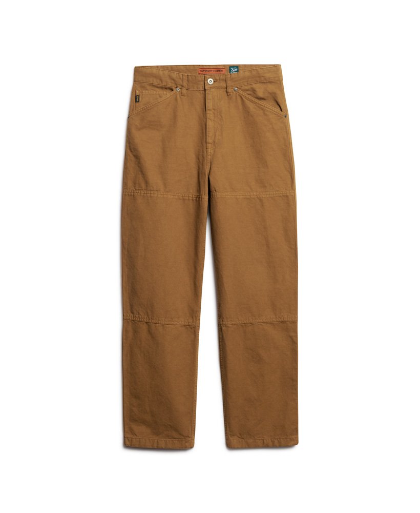 timmermansbroek in tabaksbruin van denim co.