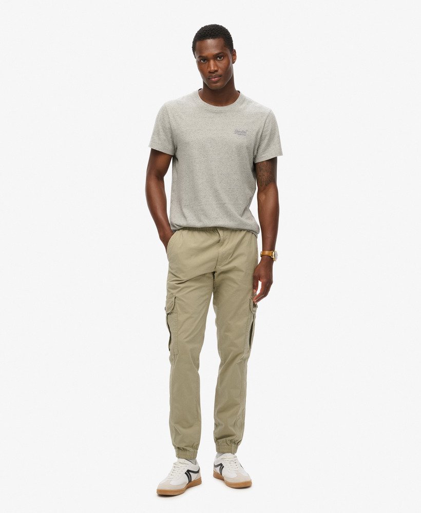 para cargo slim broek in licht khaki groen