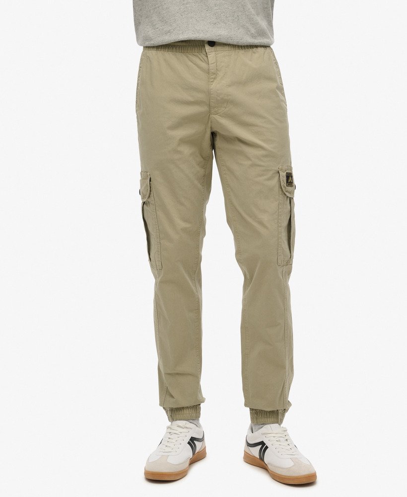 para cargo slim broek in licht khaki groen