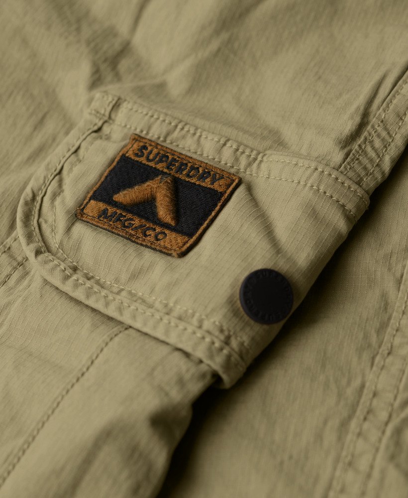 para cargo slim broek in licht khaki groen